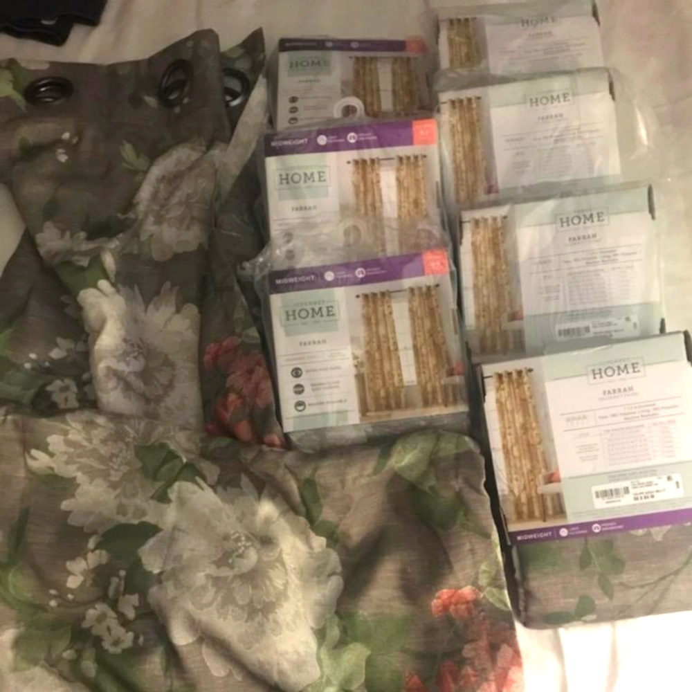 (8)JcPenney Home Farrah Grommet Panels